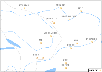 map of Jabal Ghawīl